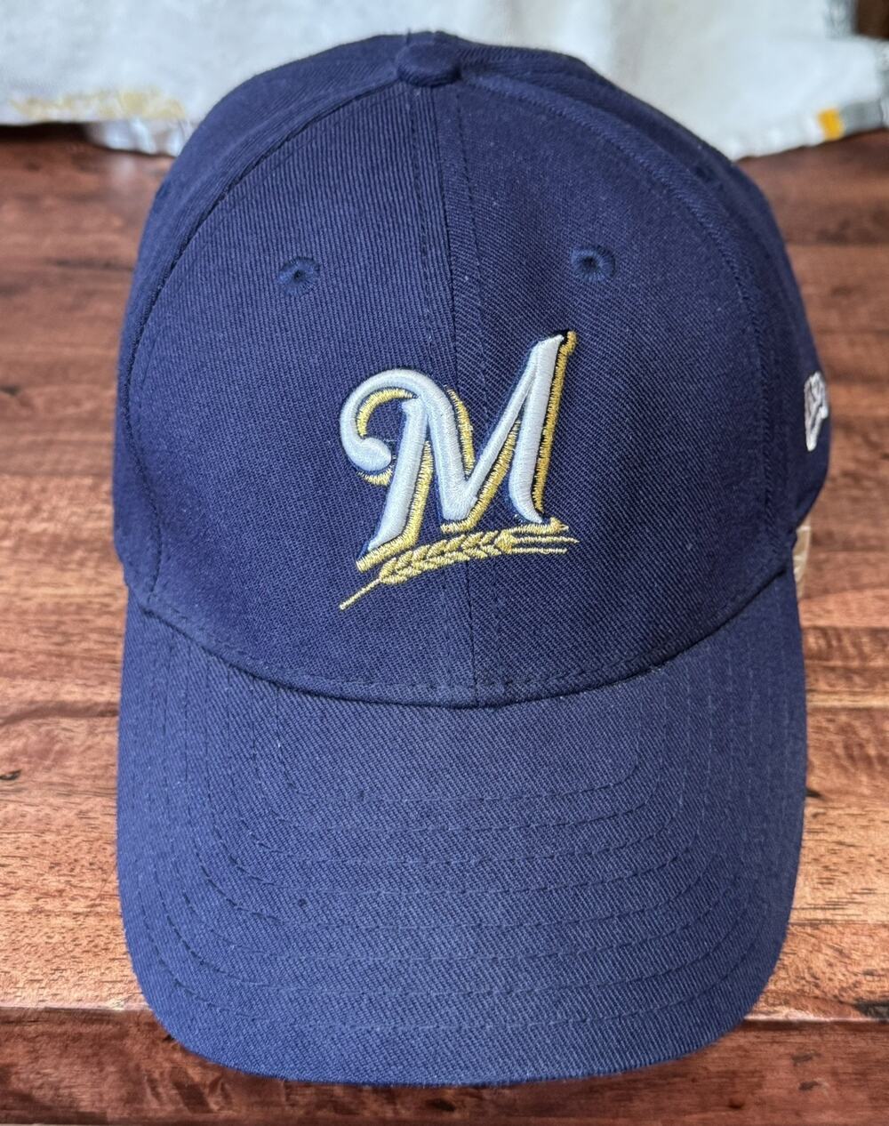 New Era Milwalkee Brewers Baseball Hat Blue One Size Strapback